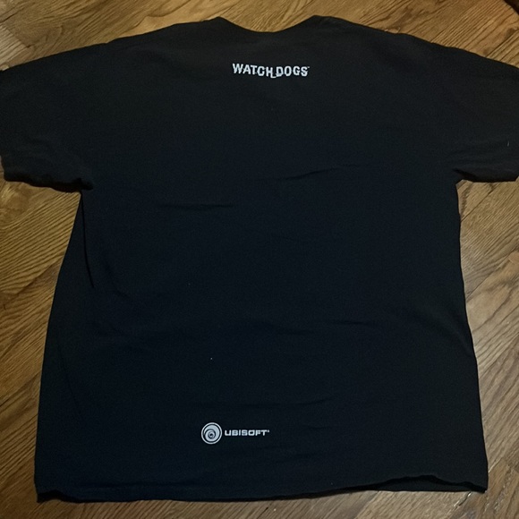 Men's unisex Watch Dogs Logo T-Shirt black hacker game T-shirt sz large - Picture 5 of 9